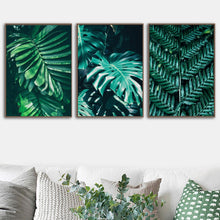 Load image into Gallery viewer, Green Big Scale Monstera Fern Leaf Wall Art Canvas Painting Nordic Posters And Prints Wall Pictures For Living Room Home Decor - SallyHomey Life's Beautiful