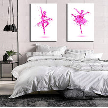 Load image into Gallery viewer, 🔥Abstract Art Canvas Painting Pink Ballerina Canvas Art Print Poster For Living Room Wall Picture Home Decor Gift - SallyHomey Life's Beautiful
