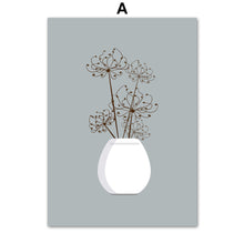 Load image into Gallery viewer, Plant Flower Minimalism Scandinavian Wall Art Print Canvas Painting Nordic Posters And Prints Wall Pictures For Living Room - SallyHomey Life's Beautiful