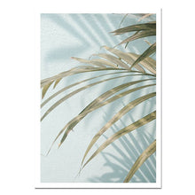 Load image into Gallery viewer, Scandinavian Tropical Decoration Sea Leaf Canvas Poster Landscape Nordic Style Wall Art Print Nature Painting Decorative Picture - SallyHomey Life's Beautiful