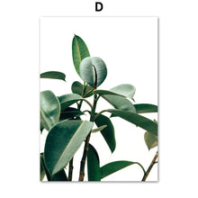 Load image into Gallery viewer, Monstera Green Big Leaves Quotes Wall Art Canvas Painting Nordic Posters And Prints Wall Pictures For Living Room Bedroom Decor - SallyHomey Life's Beautiful