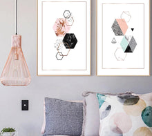 Load image into Gallery viewer, Geometric Diamonds Wall Art Canvas Posters Prints Abstract Painting Decorative Picture for Kids Room Nordic Decoration - SallyHomey Life's Beautiful