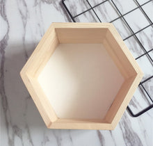Load image into Gallery viewer, New Kids Baby Nordic Style Wooden Hexagon Storage Shelf Decorative For Kids Room Chamber Shelf Bookshelf Design