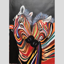 Load image into Gallery viewer, 100% Hand Painted Modern Zebra Head Oil Painting On Canvas Wall Art Frameless Picture Decoration For Living Room Home Decor Gift