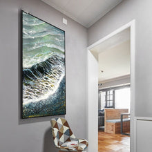 Load image into Gallery viewer, 100% Hand Painted Abstract Sea Waves Oil Painting On Canvas Wall Art Wall Adornment pictures Painting For Living Room Home Decor