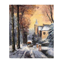 Load image into Gallery viewer, 100% Hand Painted Snow Landscape Art Oil Painting On Canvas Wall Art Frameless Picture Decoration For Live Room Home Decor Gift