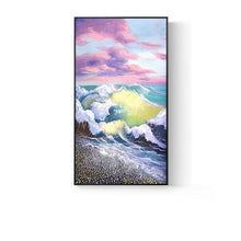 Load image into Gallery viewer, 100% Hand Painted Abstract Sea Waves Oil Painting On Canvas Wall Art Wall Adornment pictures Painting For Living Room Home Decor