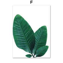 Load image into Gallery viewer, Monstera Green Big Leaves Quotes Wall Art Canvas Painting Nordic Posters And Prints Wall Pictures For Living Room Bedroom Decor - SallyHomey Life's Beautiful