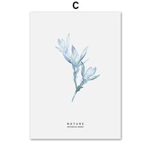 Load image into Gallery viewer, Magnolia Flower Bamboo Leaves Wall Art Canvas Painting Nordic Posters And Prints Plants Wall Pictures For Living Room Home Decor - SallyHomey Life's Beautiful