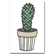 Load image into Gallery viewer, Nordic Art Plant Cactus Canvas Poster Painting Modern Nursery A4 Wall Picture Children Kids Room Decoration Home Decoration - SallyHomey Life's Beautiful