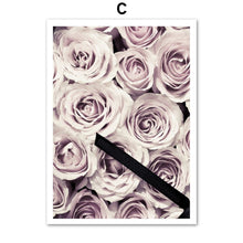 Load image into Gallery viewer, Fresh Pink Flowers Rose Plant Wall Art Canvas Painting Nordic Posters And Prints Wall Pictures For Living Room Bedroom Decor - SallyHomey Life's Beautiful