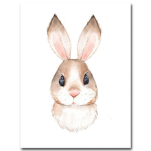 Load image into Gallery viewer, Kawaii Animal Rabbit Cat Nursery Canvas Poster Canvas Prints Wall Art Painting Wall Pictures for Children Living Room Home Decor - SallyHomey Life's Beautiful