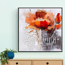 Load image into Gallery viewer, 100% Hand Painted Abstract Red Flowers Art Painting On Canvas Wall Art Wall Adornment Pictures Painting For Live Room Home Decor