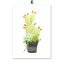 Load image into Gallery viewer, Tropical Succulents Cactus Aloe Flower Wall Art Canvas Painting Nordic Posters And Prints Wall Pictures For Living Room Decor - SallyHomey Life's Beautiful