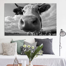 Load image into Gallery viewer, Modern Animal Posters and Prints Wall Art Canvas Painting Cow Wall Decorative Pictures for Living Room Home Decor No Frame - SallyHomey Life's Beautiful