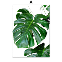 Load image into Gallery viewer, Green Fresh Leaf Monstera Plant Wall Art Canvas Painting Nordic Posters And Prints Wall Pictures For Living Room Bedroom Decor - SallyHomey Life's Beautiful