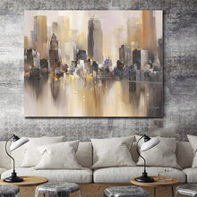 Load image into Gallery viewer, 100% Hand Painted Abstract City Buildings Oil Painting On Canvas Wall Art Frameless Picture Decoration For Live Room Home Decor