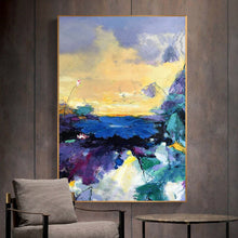 Load image into Gallery viewer, 100% Hand Painted Abstract Colourful Scenery Oil Painting On Canvas Wall Art Frameless Picture Decoration For Live Room Home Dec