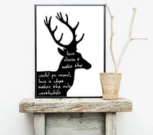 Load image into Gallery viewer, Nordic Style Deer Antlers Bible Canvas Poster Minimalist Wall Art Prints Black White Abstract Painting Picture Modern Home Decor - SallyHomey Life's Beautiful