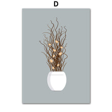 Load image into Gallery viewer, Plant Flower Minimalism Scandinavian Wall Art Print Canvas Painting Nordic Posters And Prints Wall Pictures For Living Room - SallyHomey Life's Beautiful