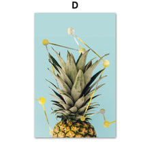 Load image into Gallery viewer, Fashion Pineapple Palm Fern Deer Marble Wall Art Canvas Painting Nordic Posters And Prints Wall Pictures For Living Room Decor - SallyHomey Life's Beautiful