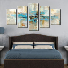 Load image into Gallery viewer, 5pcs Canvas Prints Wall Art - Turquoise Modern Abstract Canvas Wall Art Prints On Canvas For Living Room Home Decor No Frame - SallyHomey Life's Beautiful
