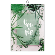 Load image into Gallery viewer, Tropical Cactus Big Leaf Monstera Quotes Wall Art Canvas Painting Nordic Posters And Prints Wall Pictures For Living Room Decor - SallyHomey Life's Beautiful
