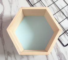 Load image into Gallery viewer, New Kids Baby Nordic Style Wooden Hexagon Storage Shelf Decorative For Kids Room Chamber Shelf Bookshelf Design