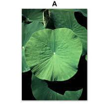 Load image into Gallery viewer, Fresh Green Lotus Leaf Wall Art Canvas Painting Nordic Posters And Prints Wall Pictures For Living Room Scandinavian Home Decor - SallyHomey Life's Beautiful