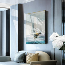 Load image into Gallery viewer, 100% Hand Painted Abstract Sailing Art Oil Painting On Canvas Wall Art Frameless Picture Decoration For Live Room Home Deco Gift