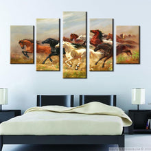 Load image into Gallery viewer, 5Pcs Modern Digital Printed Wall Art Poster Thousands Steeds Gallop Canvas Prints Wall Decoration For Living Room Wall No Frame - SallyHomey Life's Beautiful