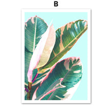 Load image into Gallery viewer, Tropical Banana Hairy Leaf Flower Wall Art Canvas Painting Nordic Posters And Prints Wall Pictures For Living Room Bedroom Decor - SallyHomey Life's Beautiful