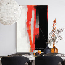 Load image into Gallery viewer, Office painting Abstract Wall Art canvas oil painting  black and white red oil on canvas decorative pictures for home decoration - SallyHomey Life's Beautiful