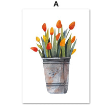 Load image into Gallery viewer, Plum Tulip Rose Oil Painting Wall Art Print Canvas Painting Nordic Posters And Prints Plants Wall Pictures For Living Room Decor - SallyHomey Life's Beautiful