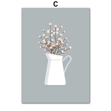 Load image into Gallery viewer, Plant Flower Minimalism Scandinavian Wall Art Print Canvas Painting Nordic Posters And Prints Wall Pictures For Living Room - SallyHomey Life's Beautiful