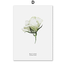Load image into Gallery viewer, Magnolia Flower Bamboo Leaves Wall Art Canvas Painting Nordic Posters And Prints Plants Wall Pictures For Living Room Home Decor - SallyHomey Life's Beautiful
