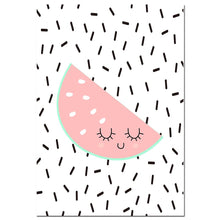 Load image into Gallery viewer, Cute Fruit Apple Banada Wall Art Canvas Posters Nursery Prints Nordic Style Painting Picture Kid Baby Bedroom Decoration - SallyHomey Life's Beautiful