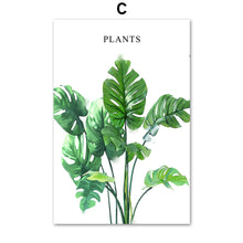 Load image into Gallery viewer, Banana Leaves Monstera Plants Wall Art Canvas Painting Nordic Posters And Prints Wall Pictures For Living Room Bed Room Decor - SallyHomey Life's Beautiful