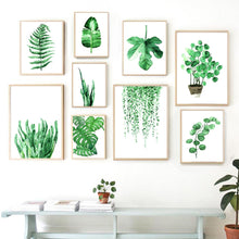 Load image into Gallery viewer, Plants Leaves Cactus Monstera Wall Art Canvas Painting Nordic Posters And Prints Wall Pictures For Living Room Bed Room Decor - SallyHomey Life's Beautiful