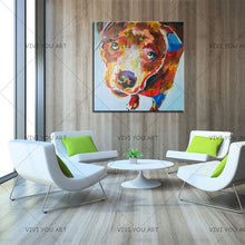 Load image into Gallery viewer, 100% Hand Painted Large - Cute Little Dog Paintings Modern Home Decor Wall Art Pictures