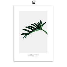 Load image into Gallery viewer, Fresh Green Monstera Cactus Leaves Plants Wall Art Canvas Painting Nordic Posters And Prints Wall Pictures For Living Room Decor - SallyHomey Life's Beautiful