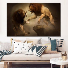 Load image into Gallery viewer, Animals Posters and Prints Wall Art Canvas Painting Lions Pictures Home Decoration for Living Room Wall Frameless Gifts - SallyHomey Life's Beautiful