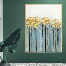 Load image into Gallery viewer, 100% Hand Painted Abstract Gold Tree Oil Painting On Canvas Wall Art Frameless Picture Decoration For Live Room Home Decor Gift