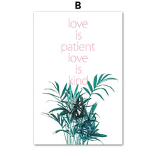 Load image into Gallery viewer, Tropical Palm Leaf  Banana leaf Quote Wall Art Canvas Painting Nordic Posters And Prints Wall Pictures For Living Room Decor - SallyHomey Life's Beautiful
