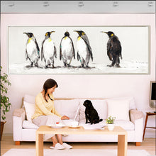 Load image into Gallery viewer, Lovely Animal Landscape Canvas Painting Penguins Digital Print Poster for Living Room Decoration Wall Canvas Art Home Decor Gift - SallyHomey Life's Beautiful