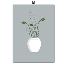 Load image into Gallery viewer, Plant Flower Minimalism Scandinavian Wall Art Print Canvas Painting Nordic Posters And Prints Wall Pictures For Living Room - SallyHomey Life's Beautiful