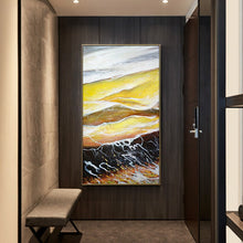 Load image into Gallery viewer, 100% Hand Painted Abstract Sea Waves Oil Painting On Canvas Wall Art Wall Adornment pictures Painting For Living Room Home Decor