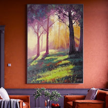 Load image into Gallery viewer, 100% Hand Painted Trees Landscapes Art Oil Painting On Canvas Wall Art Frameless Picture Decoration For Live Room Home Deco Gift