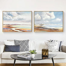Load image into Gallery viewer, 100% Hand Painted Abstract Seaside Scenery Art Painting On Canvas Wall Art Wall Adornment Pictures Painting For Living Room Home