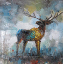 Load image into Gallery viewer, Abstract Hand Painted Animals Print on Canvas Elephant and Deer oil Painting - SallyHomey Life's Beautiful